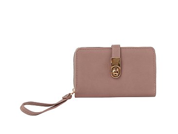 Twist Lock Flap Wallet Wristlet