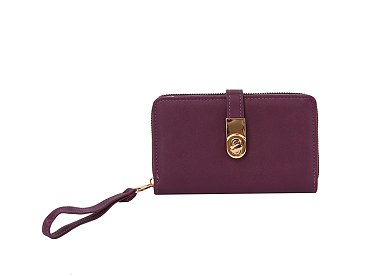 Twist Lock Flap Wallet Wristlet