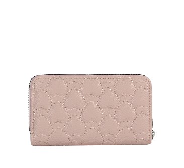 Quilted Heart Bi-fold Wallet Wristlet