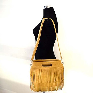 Stylish Medium Fringed Messenger/Satchel