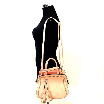 Tassel & Chain Accent HIGH FASHION Medium Tote