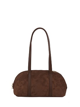 Faux Suede Dome Satchel