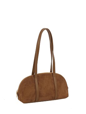Faux Suede Dome Satchel