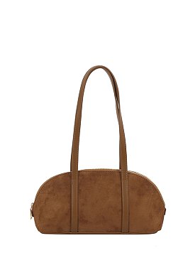 Faux Suede Dome Satchel