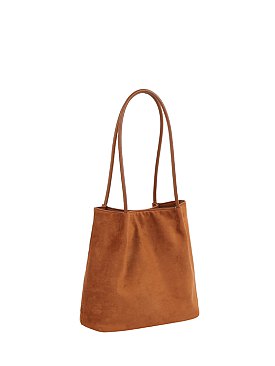 Faux Suede Bucket Bag