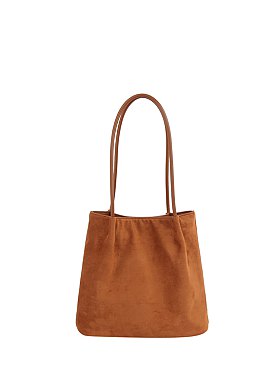 Faux Suede Bucket Bag