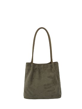 Faux Suede Bucket Bag