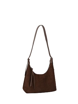 Faux Suede Shoulder Bag