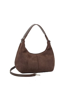Faux Suede Hobo