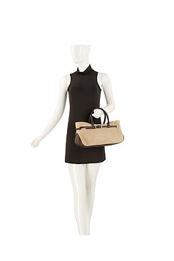 Faux Suede Belted Satchel