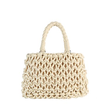 Crocheted Woven Macrame Knot Satchel