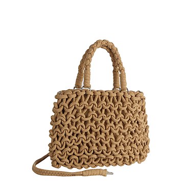 Crocheted Woven Macrame Knot Satchel