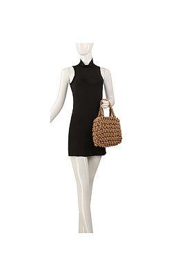 Crocheted Woven Macrame Knot Satchel