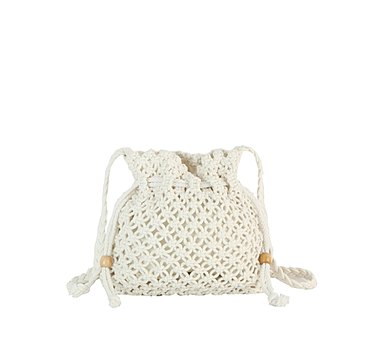 Crocheted Woven Macrame Drawing Crossbody