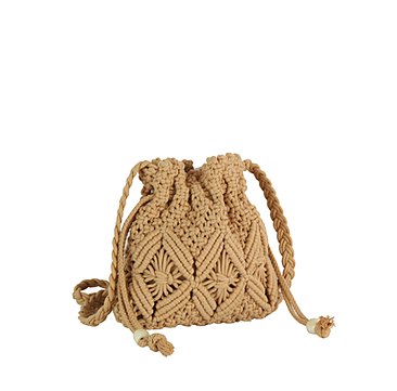 Crocheted Woven Macrame Drawing Crossbody