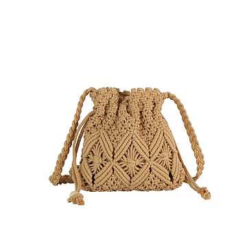 Crocheted Woven Macrame Drawing Crossbody