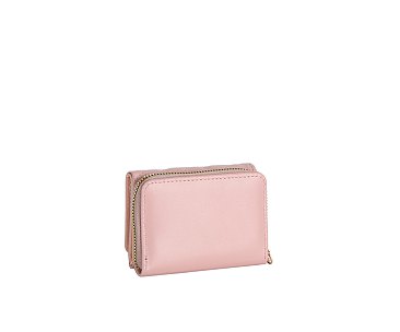 Heart Quilted Tri-fold Wallet
