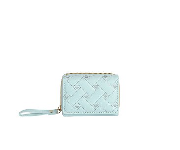 Heart Quilted Tri-fold Wallet