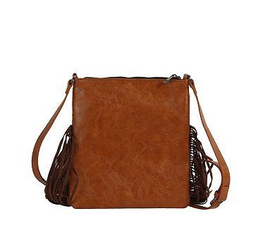 Western Calf Hair Cow Fringe Crossbody Bag