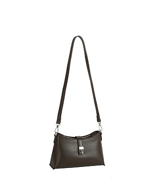Twist Lock Flap Shoulder Bag