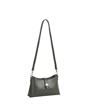 Twist Lock Flap Shoulder Bag