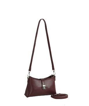 Twist Lock Flap Shoulder Bag