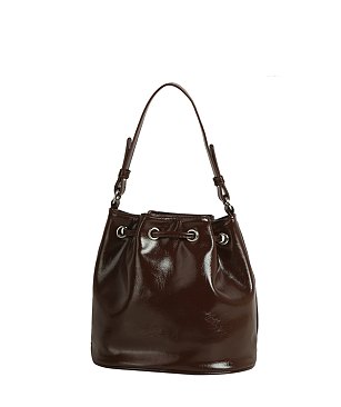 Fashion Rivet Drawstring Bucket Satchel