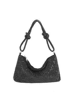 Rhinestone Mesh Shoulder Bag