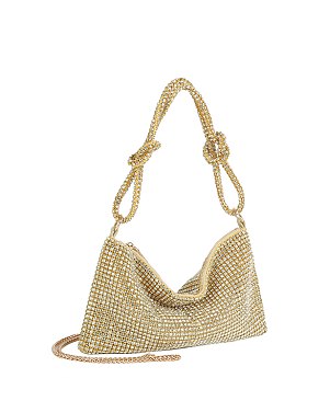 Rhinestone Mesh Shoulder Bag