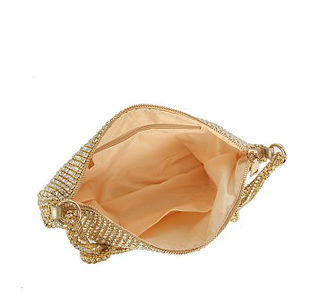 Rhinestone Mesh Shoulder Bag