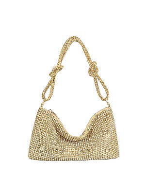 Rhinestone Mesh Shoulder Bag