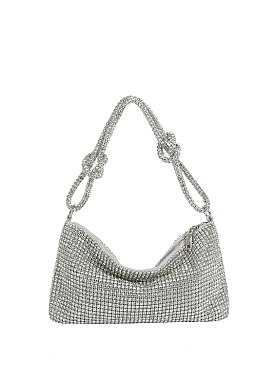 Rhinestone Mesh Shoulder Bag
