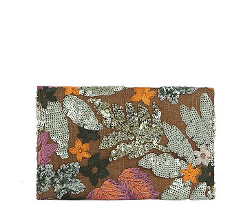 Sequin Embroidery Clutch