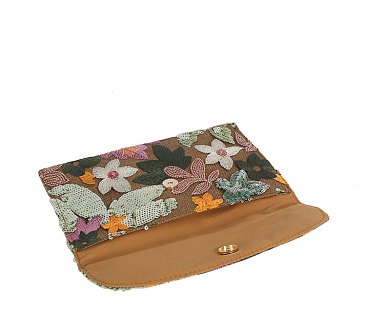 Sequin Embroidery Clutch