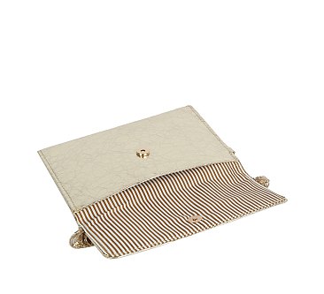 Metallic Sequin Fringe Clutch