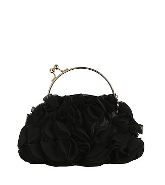 Floral Satin Clutch Evening Bag