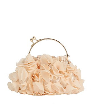 Floral Satin Clutch Evening Bag