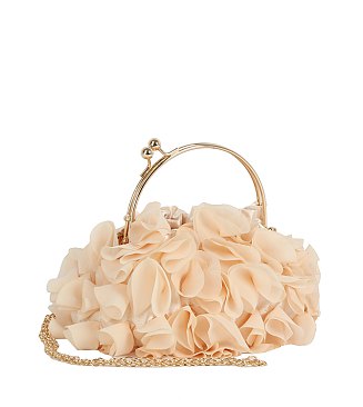 Floral Satin Clutch Evening Bag