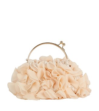 Floral Satin Clutch Evening Bag