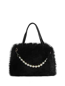 Faux Fur Pearl Tote