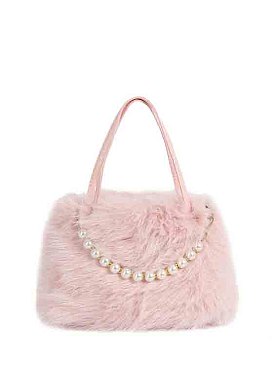 Faux Fur Pearl Tote