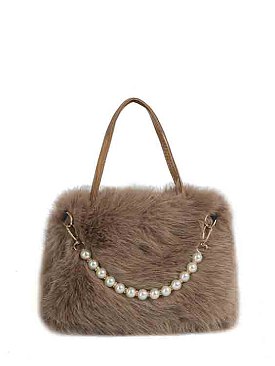 Faux Fur Pearl Tote