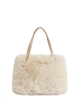 Faux Fur Pearl Tote