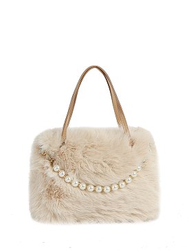 Faux Fur Pearl Tote
