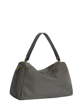 Faux Suede Satchel