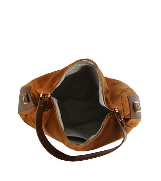 Faux Suede Satchel
