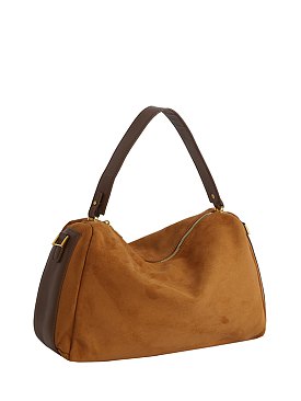 Faux Suede Satchel