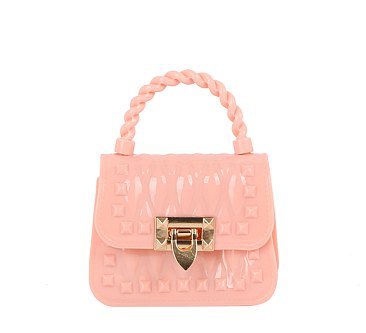 Twisted Top Handle Jelly Bag Crossbody Bag