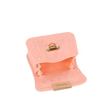 Twisted Top Handle Jelly Bag Crossbody Bag