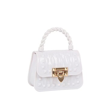Twisted Top Handle Jelly Bag Crossbody Bag